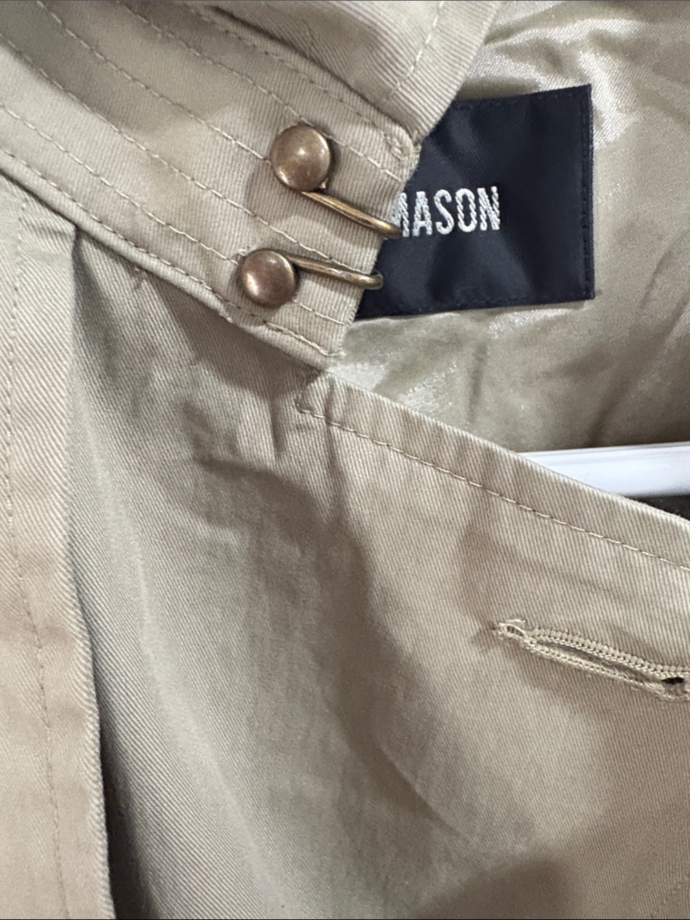 Buck Mason Dried Olive Signature Trench Coat Belted XS Retail $598 NWT - Picture 3 of 16